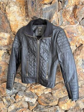 GUESS Black Leather Jacket